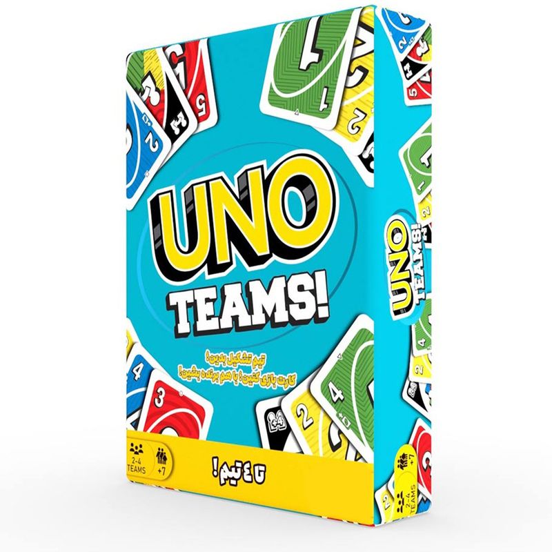 بازی فکری مدل uno teams مناسب سن 7 سال به بالا